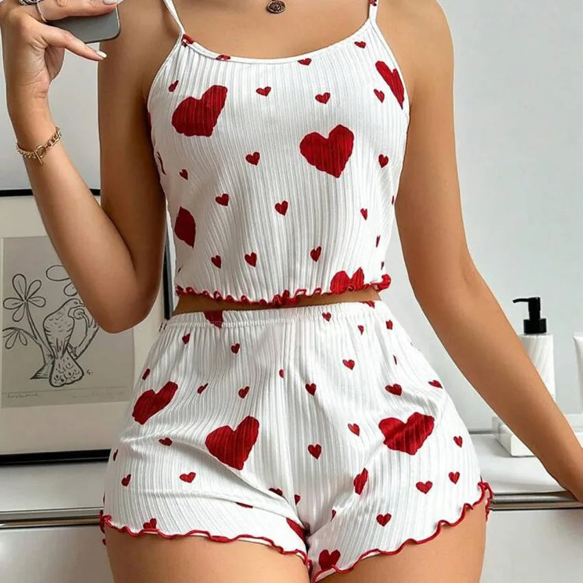 Women’s Pajama Set – 2 PCS Sleepwear Tank Top & Shorts