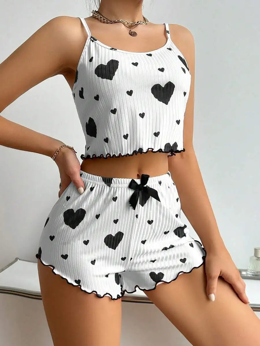 Women’s Pajama Set – 2 PCS Sleepwear Tank Top & Shorts