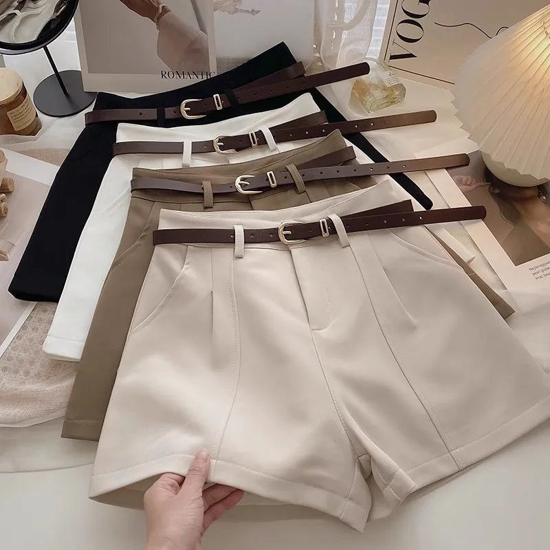 High Waist A-Line Shorts