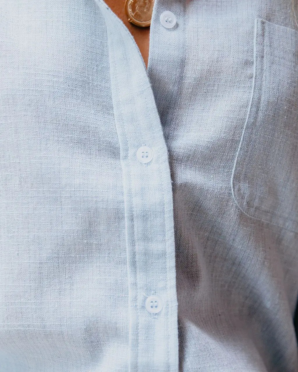 Lapel Cotton Linen Loose Shirt