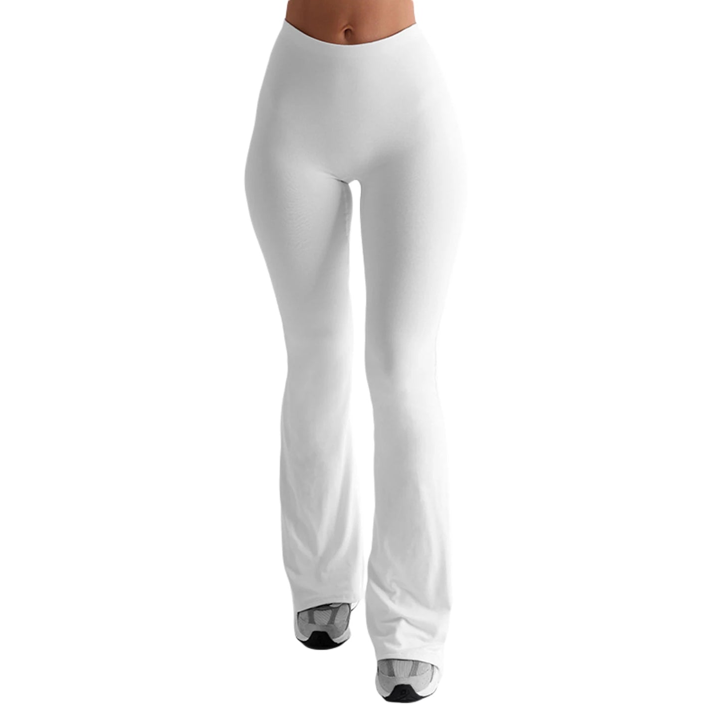 Women’s High Waist Flared Pants Trendy Bootcut Trousers
