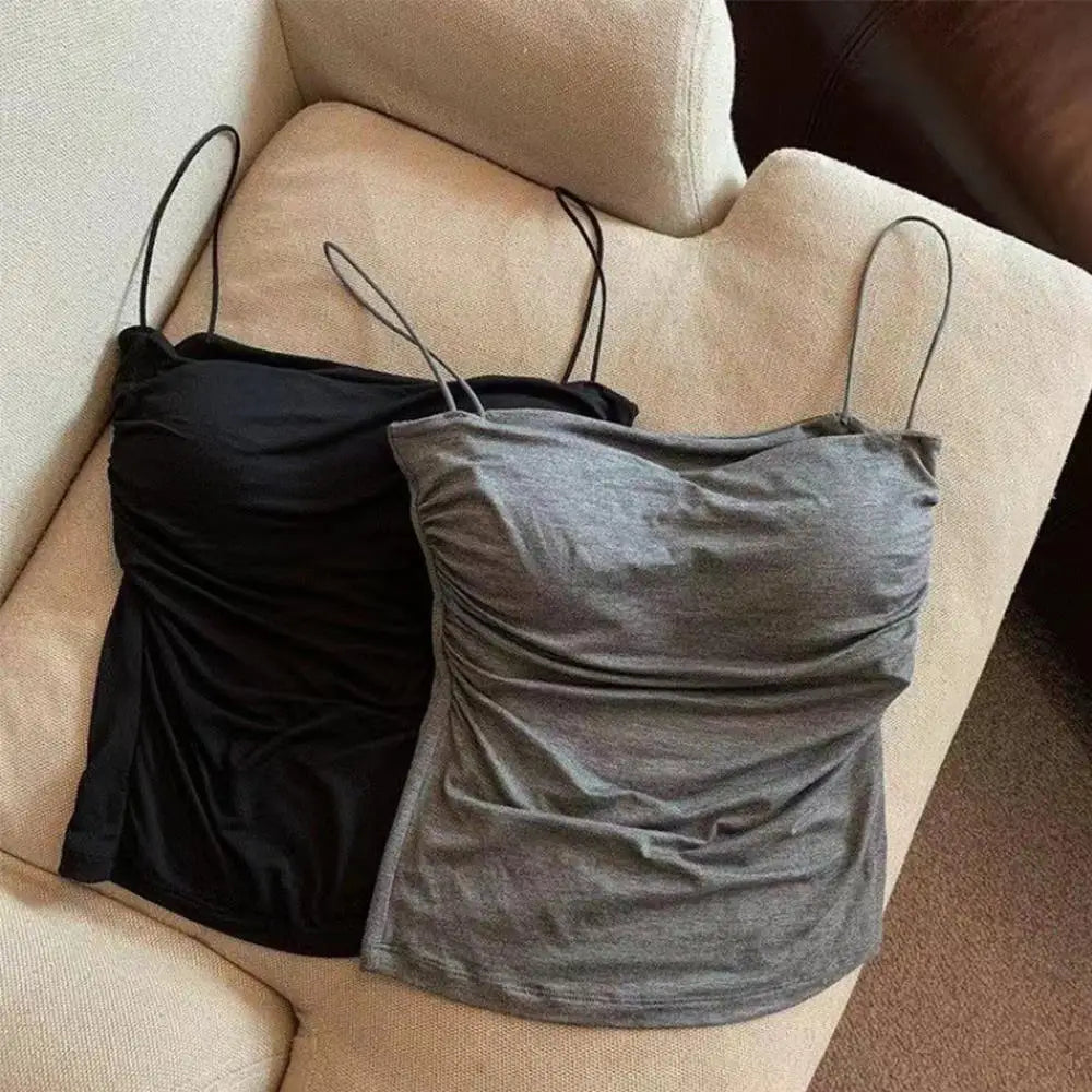 Women’s Sleeveless Tank Top with Chest Pads