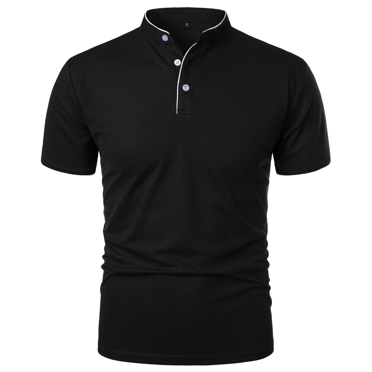 Men’s Stand Collar Short Sleeve T-Shirt