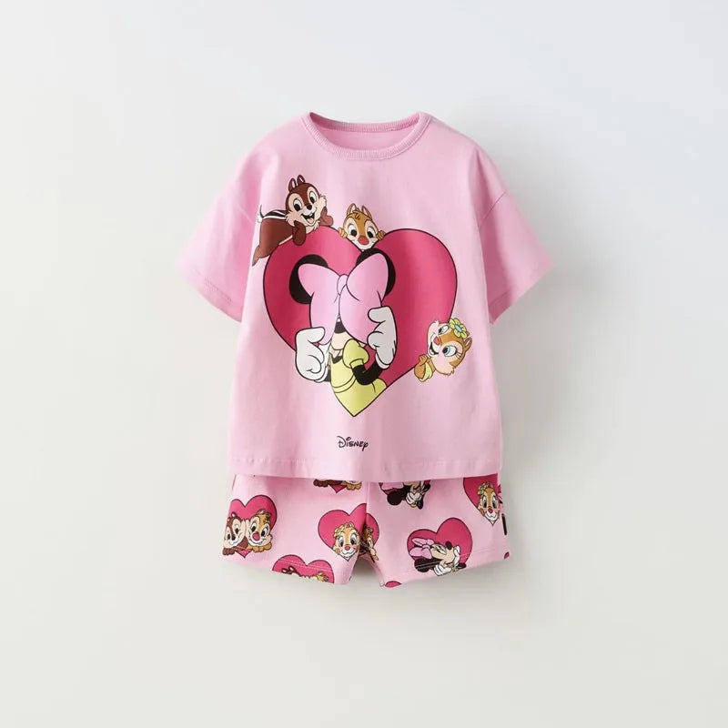 2PCS Cotton Set – Short Sleeve T-Shirt & Shorts for Toddlers