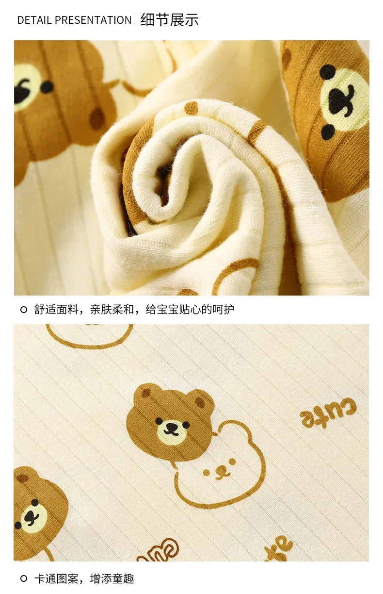 Kids Boys Girls Pure Cotton Warm Pajamas