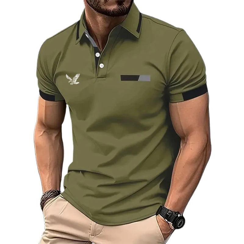 Men’s Golf Shirt – Casual Lapel Short Sleeve