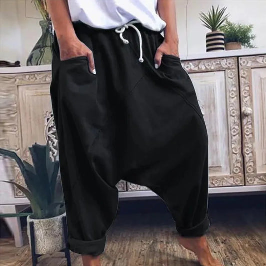 Casual Harem Crotch Pants - Mishen Aura
