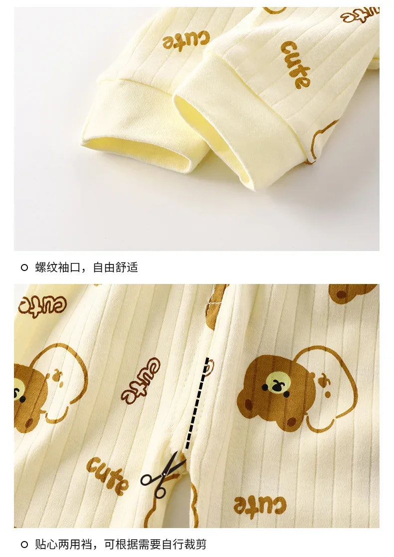 Kids Boys Girls Pure Cotton Warm Pajamas