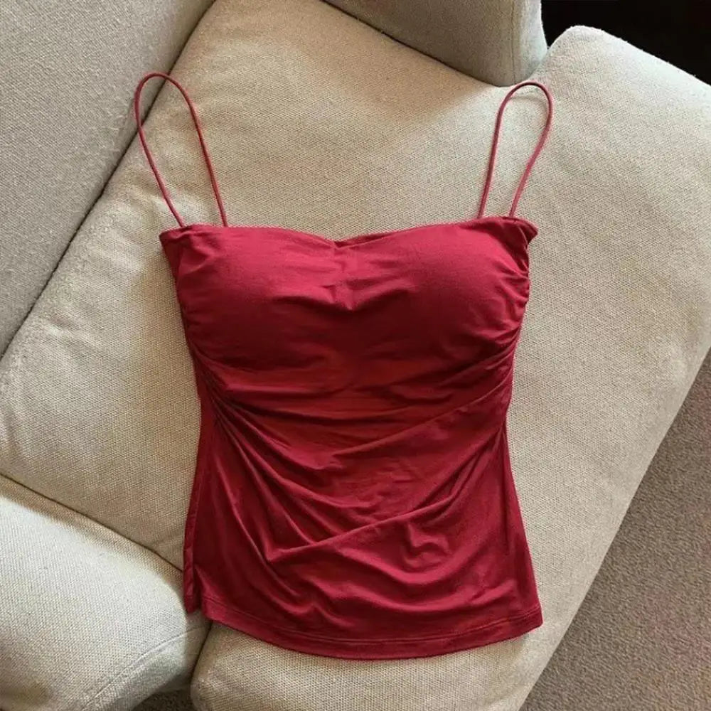 Women’s Sleeveless Tank Top with Chest Pads