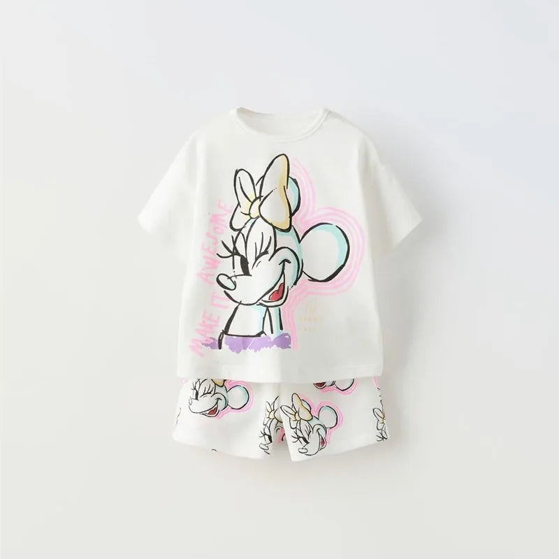 2PCS Cotton Set – Short Sleeve T-Shirt & Shorts for Toddlers