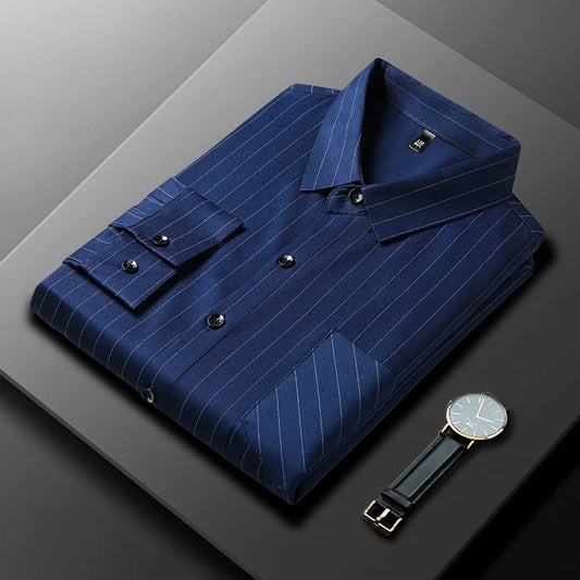 Business Casual Long Sleeved Shirt - Mishen Aura