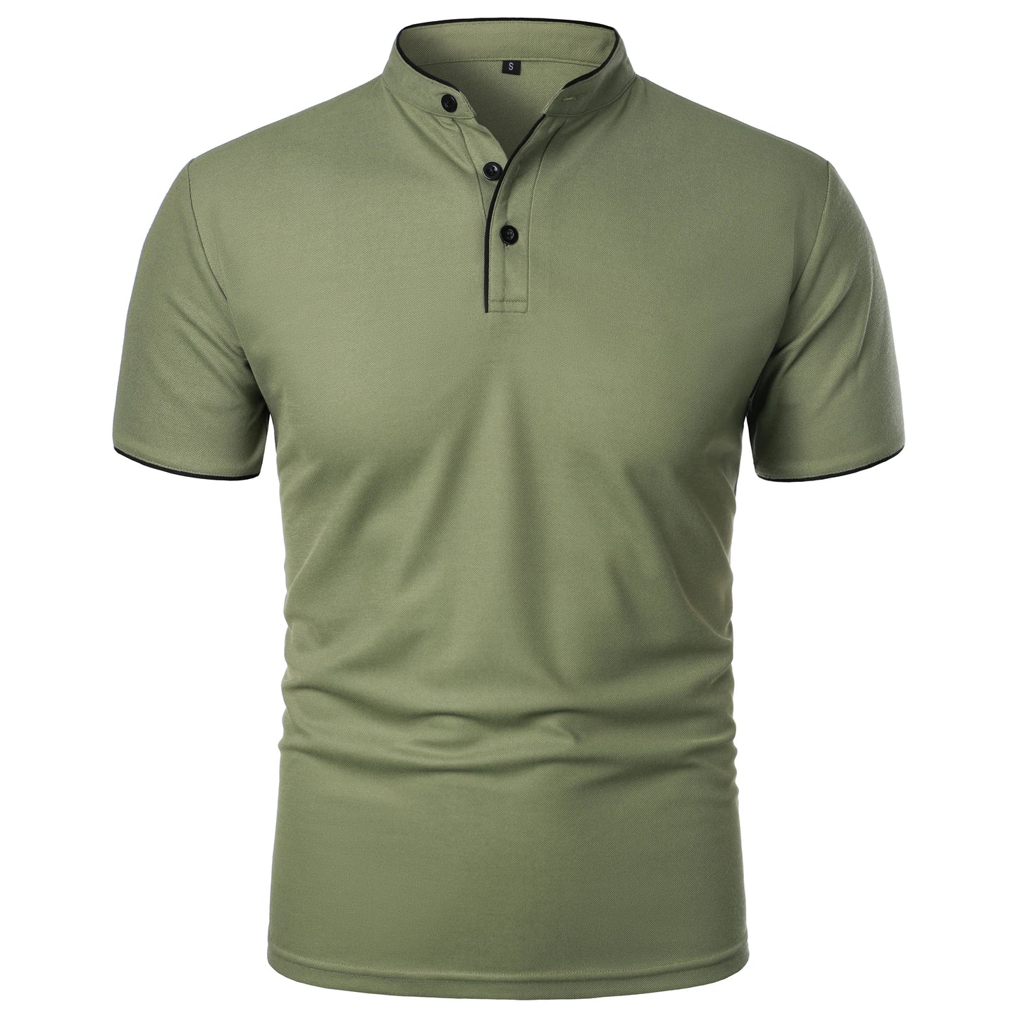 Men’s Stand Collar Short Sleeve T-Shirt