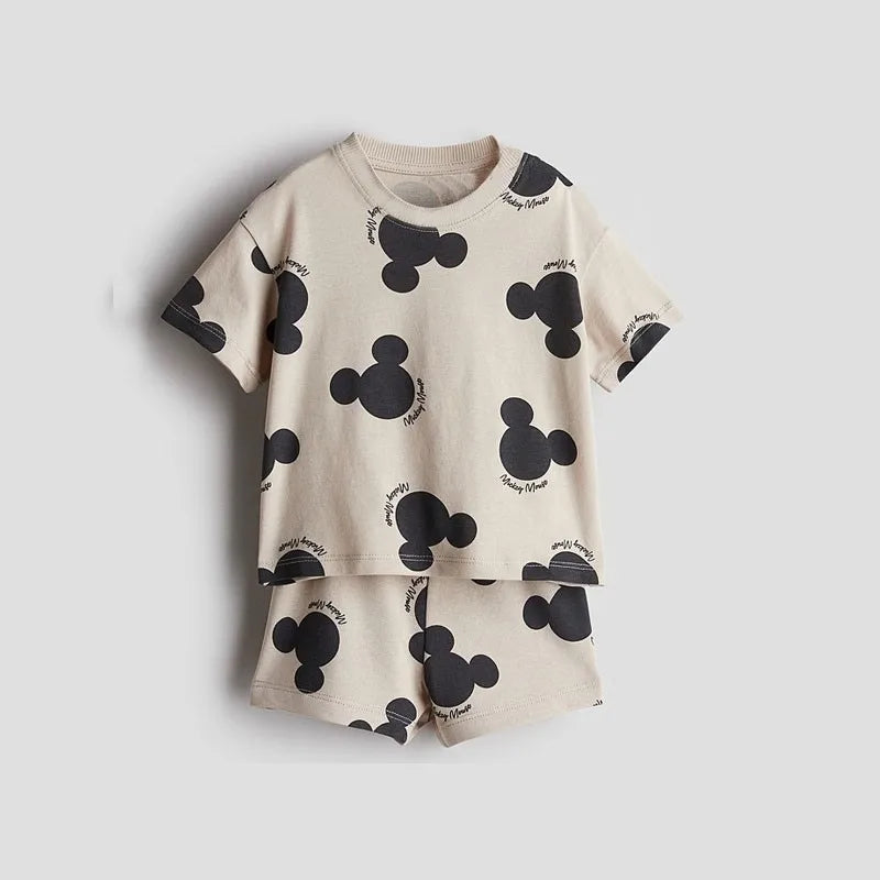 2PCS Cotton Set – Short Sleeve T-Shirt & Shorts for Toddlers
