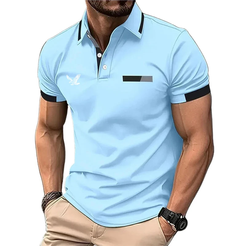 Men’s Golf Shirt – Casual Lapel Short Sleeve
