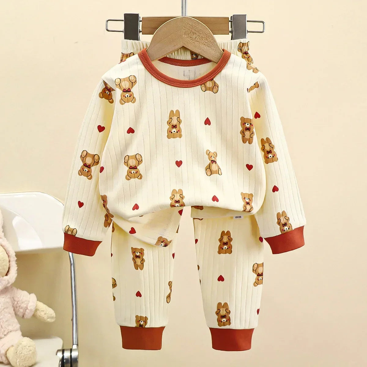 Kids Boys Girls Pure Cotton Warm Pajamas