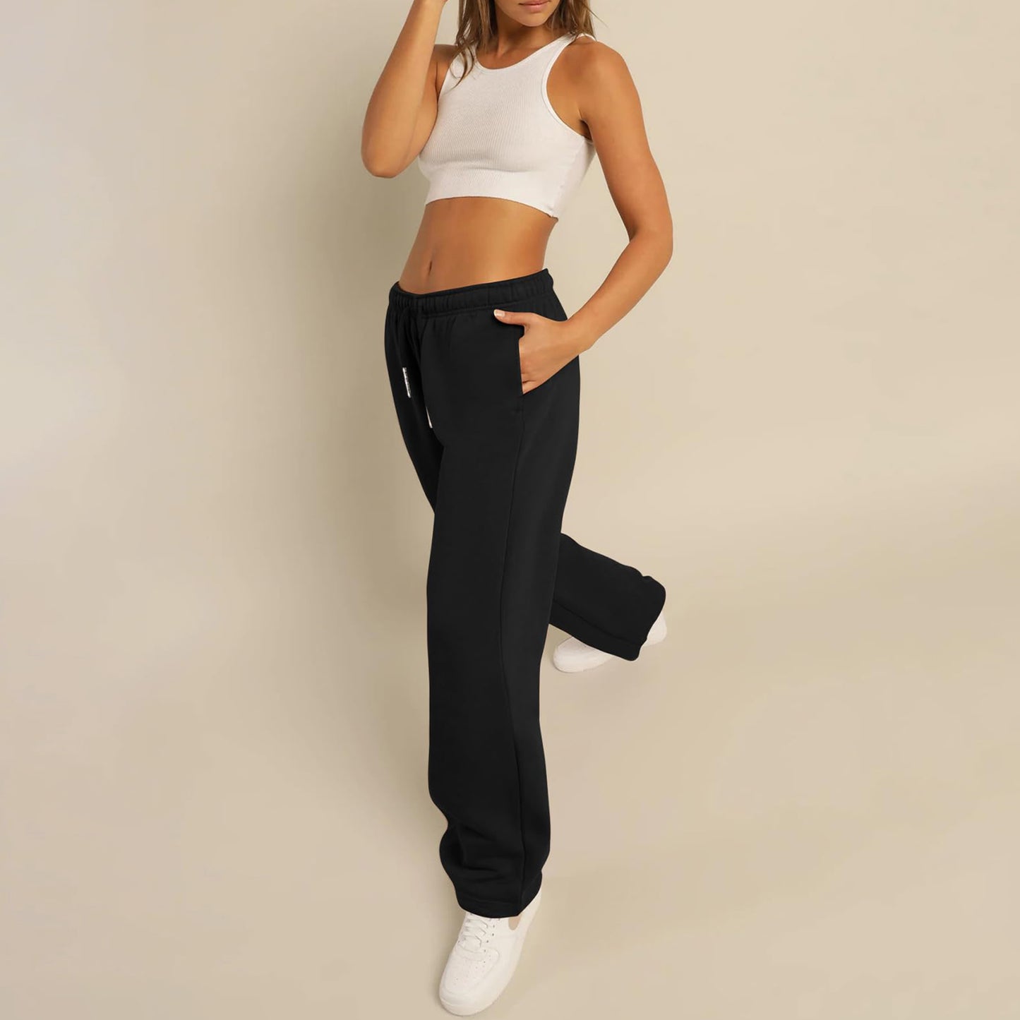 High Waist Wide Leg Joggers,