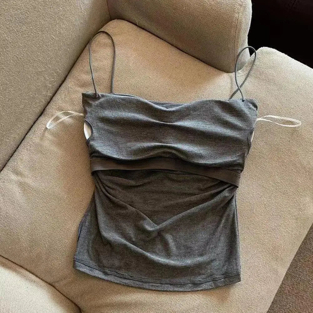 Women’s Sleeveless Tank Top with Chest Pads