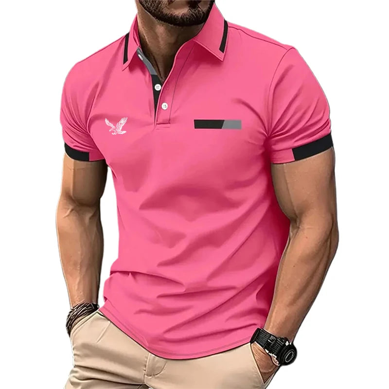 Men’s Golf Shirt – Casual Lapel Short Sleeve