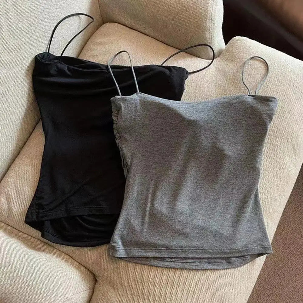 Women’s Sleeveless Tank Top with Chest Pads