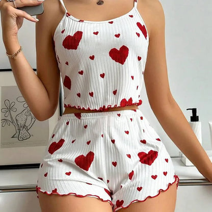Women’s Pajama Set – 2 PCS Sleepwear Tank Top & Shorts