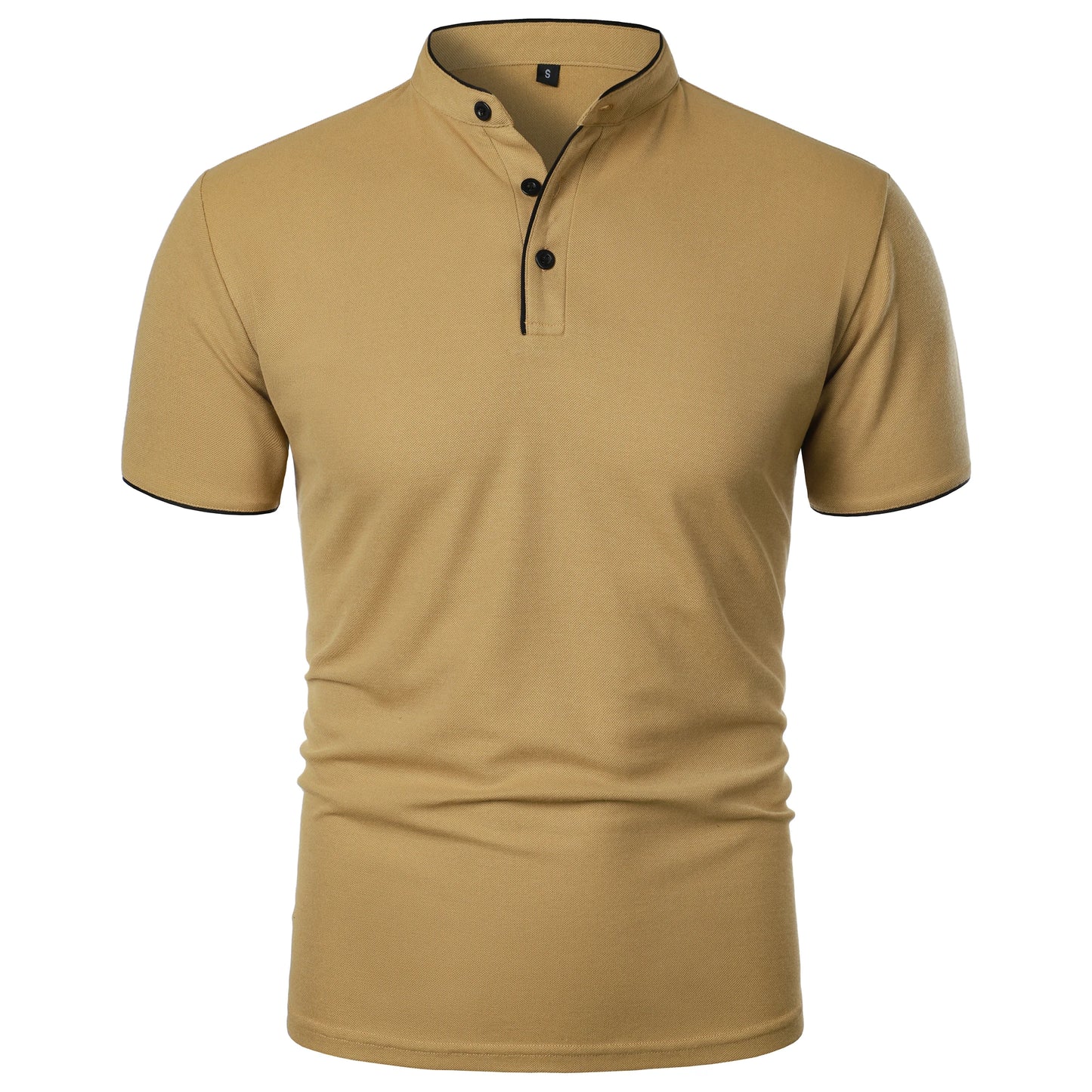 Men’s Stand Collar Short Sleeve T-Shirt