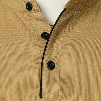 Men’s Stand Collar Short Sleeve T-Shirt