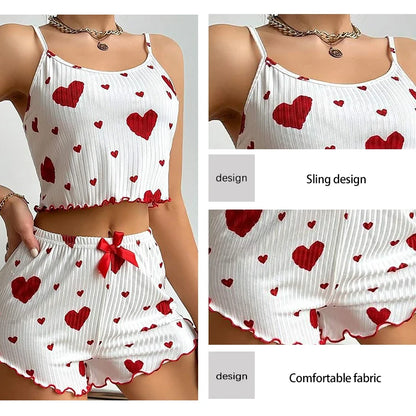 Women’s Pajama Set – 2 PCS Sleepwear Tank Top & Shorts