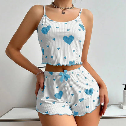 Women’s Pajama Set – 2 PCS Sleepwear Tank Top & Shorts