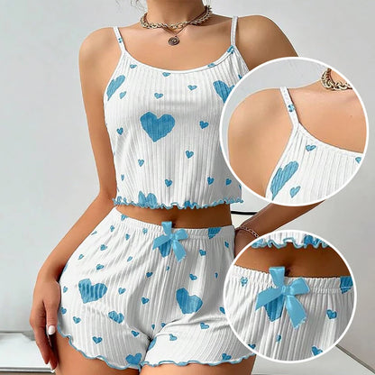 Women’s Pajama Set – 2 PCS Sleepwear Tank Top & Shorts
