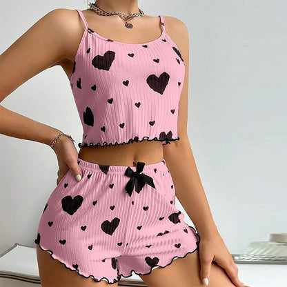 Women’s Pajama Set – 2 PCS Sleepwear Tank Top & Shorts