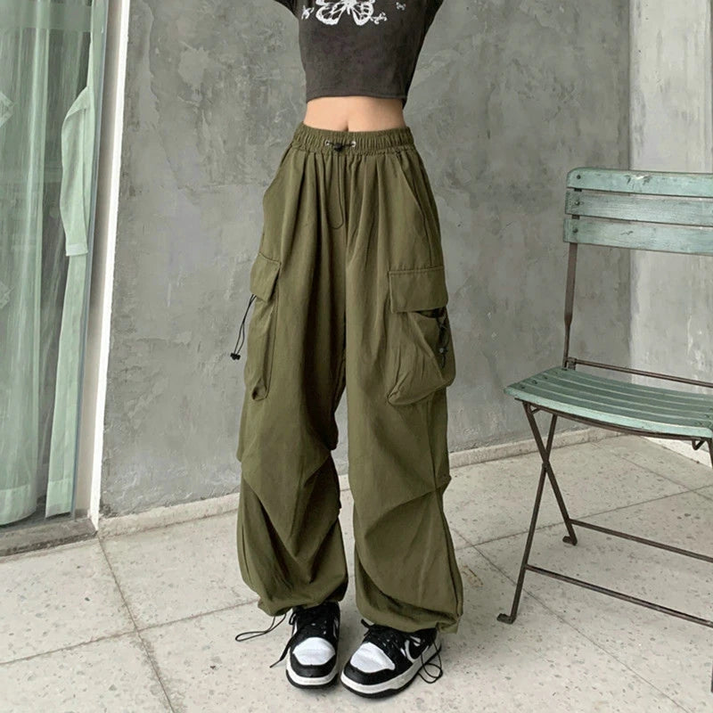 Women’s Cargo Pants – Low Waist Baggy Sweatpants