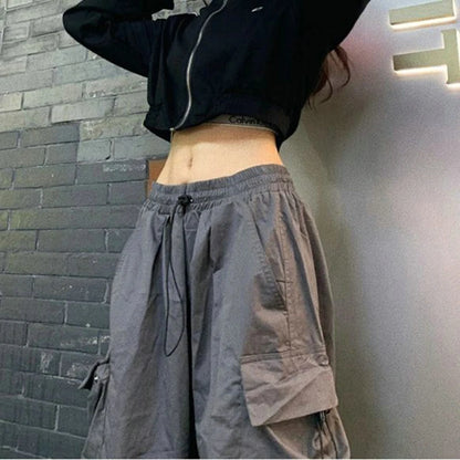 Women’s Cargo Pants – Low Waist Baggy Sweatpants