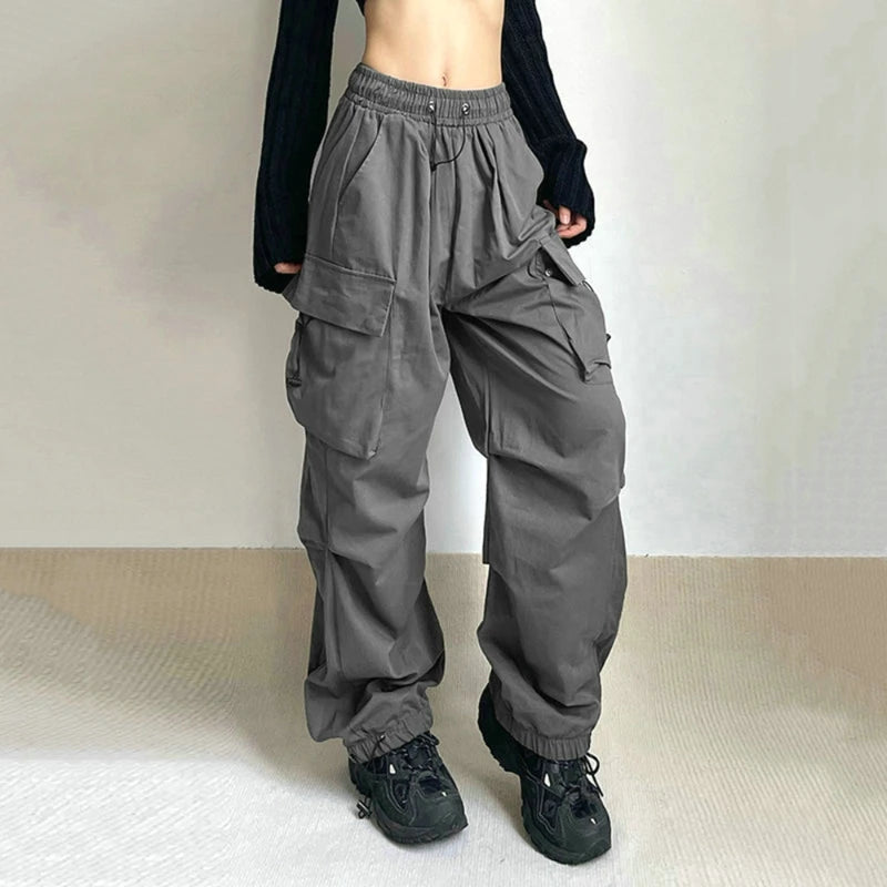 Women’s Cargo Pants – Low Waist Baggy Sweatpants