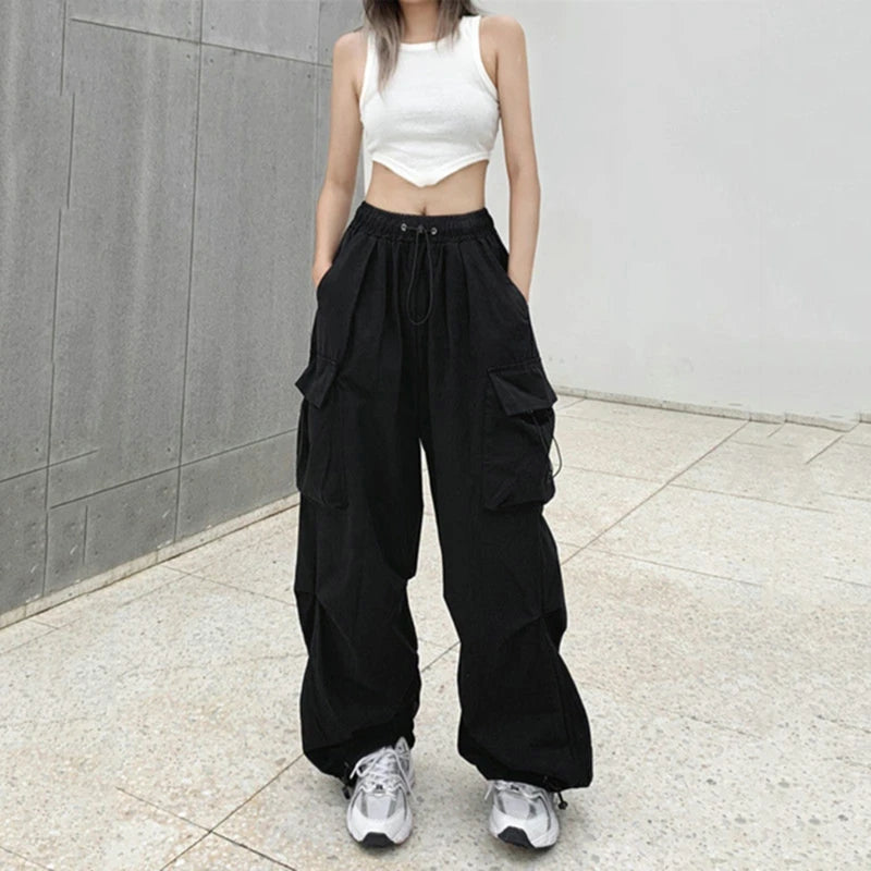 Women’s Cargo Pants – Low Waist Baggy Sweatpants