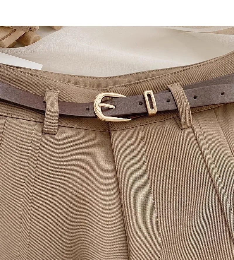High Waist A-Line Shorts