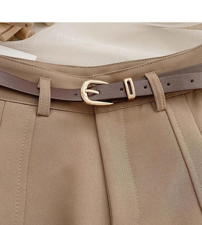 High Waist A-Line Shorts