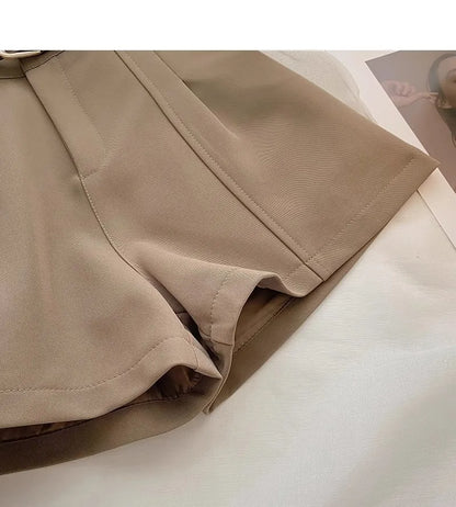 High Waist A-Line Shorts