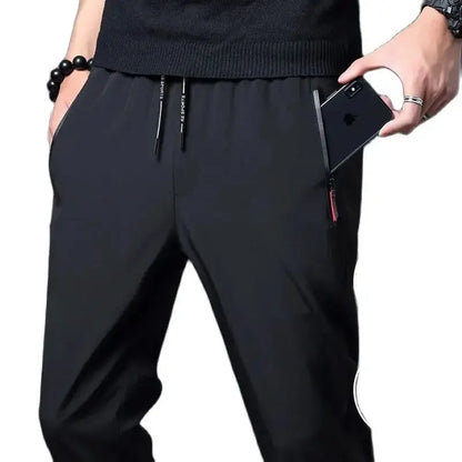 Men's Casual Pants Straight Slim Fit Elastic Waist Jogger