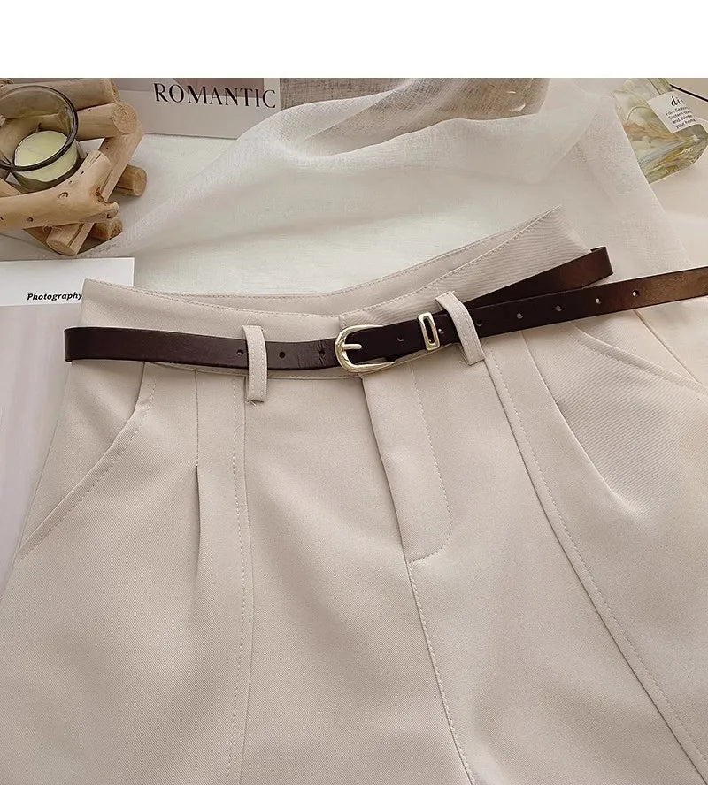 High Waist A-Line Shorts