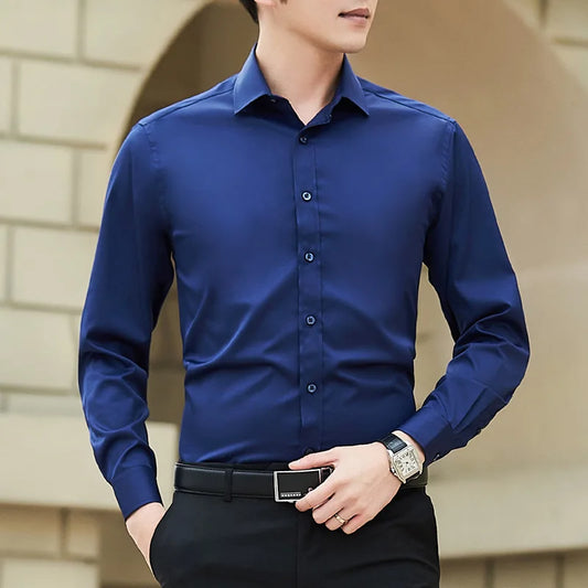 New Plus Size Men Business Shirt