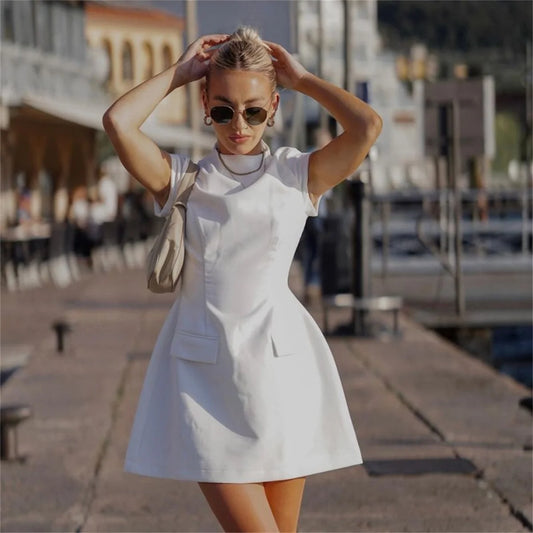 Black Y2K Hollow Mini Dress