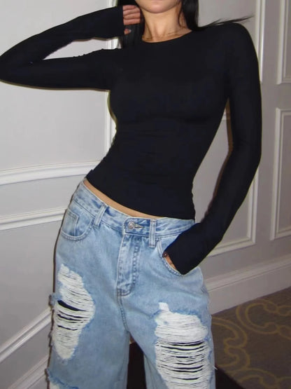 Casual Slim Fit Long Sleeve T-Shirt