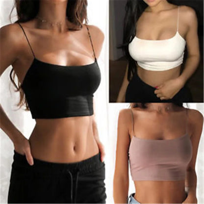 Black Halter Crop Top – Women’s Summer Backless Camisole