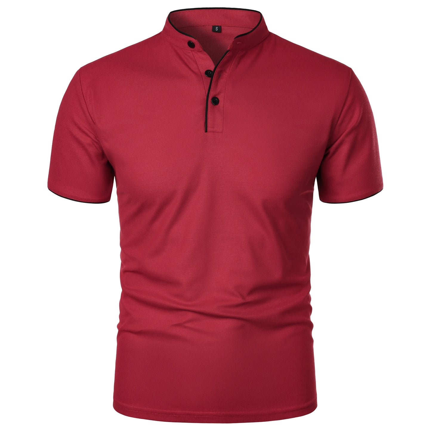 Men’s Stand Collar Short Sleeve T-Shirt