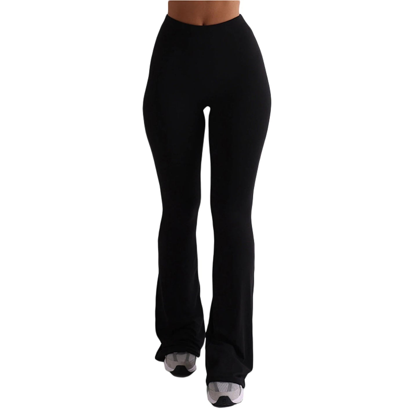Women’s High Waist Flared Pants Trendy Bootcut Trousers