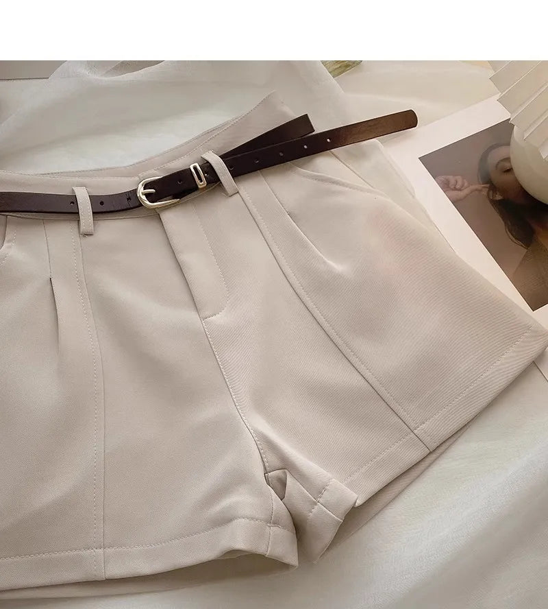 High Waist A-Line Shorts