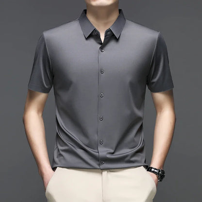 Business Casual Short Sleeved Shirt Comfortable and Versatile Top