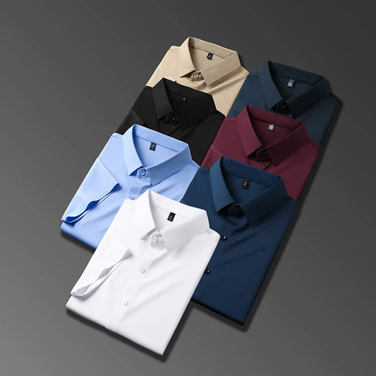 Men's Business Casual Short Sleeved Shirt
