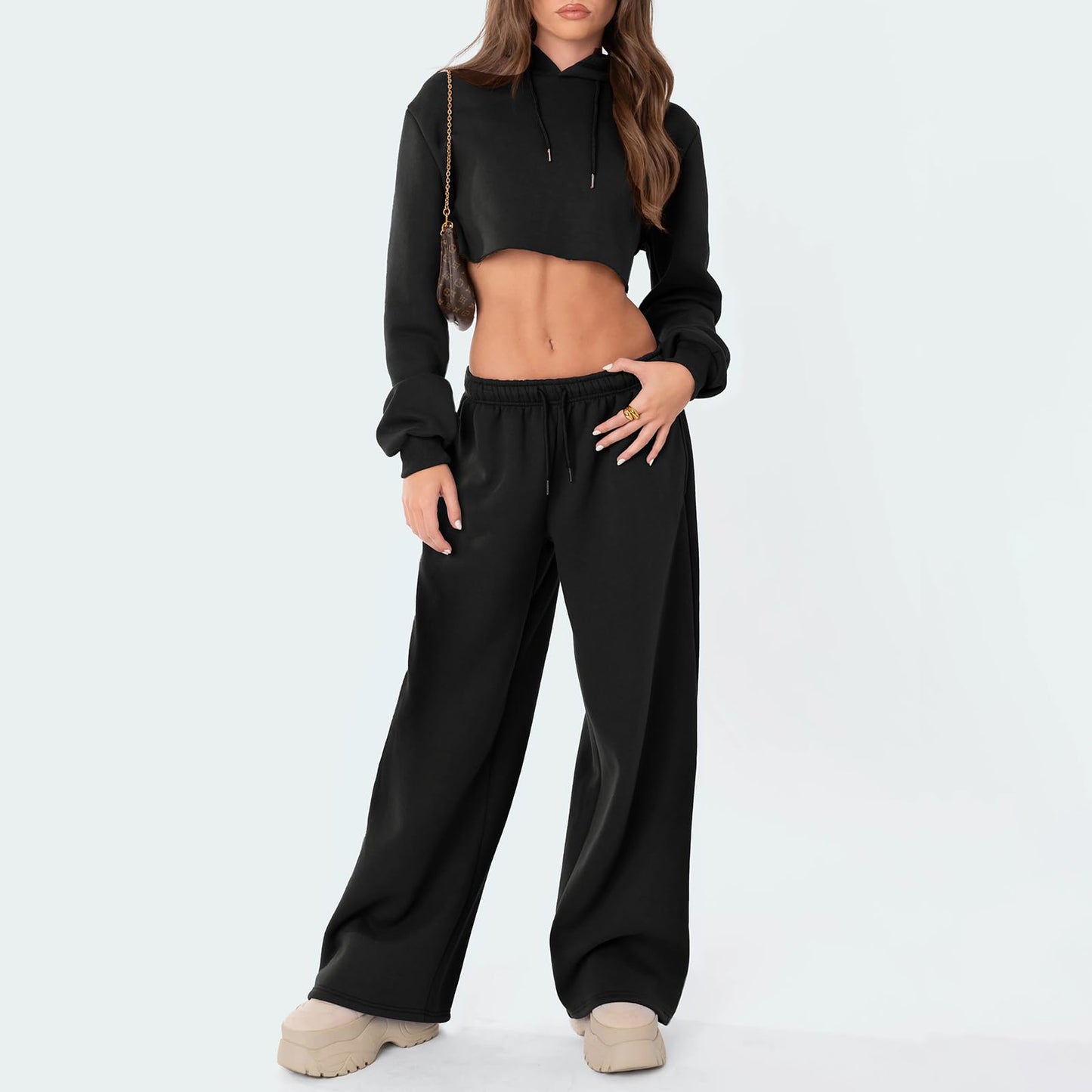 High Waist Wide Leg Joggers,