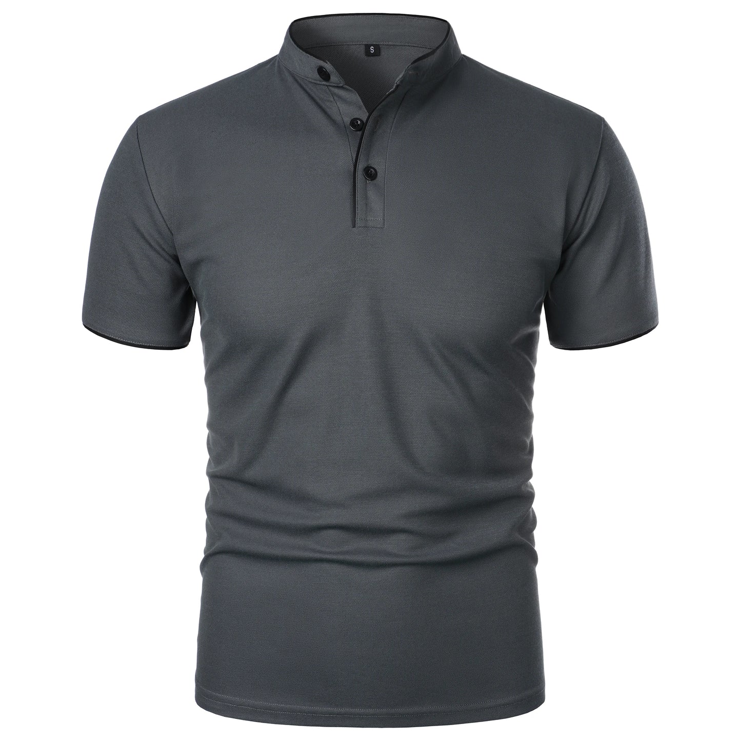 Men’s Stand Collar Short Sleeve T-Shirt